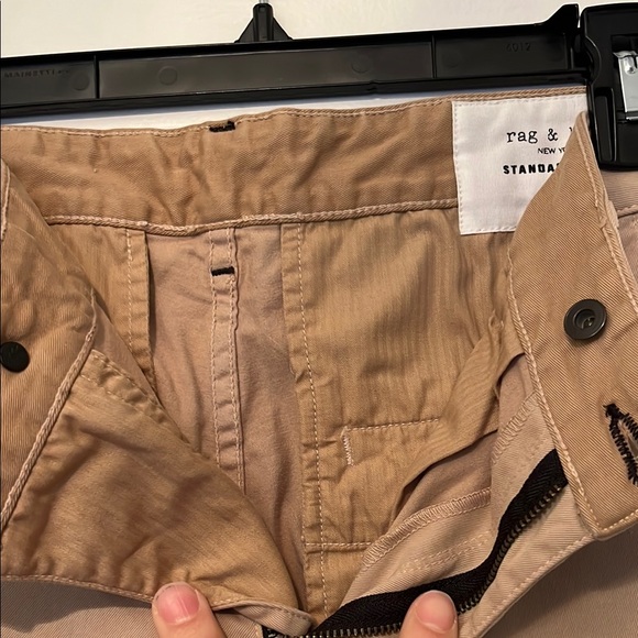 Rag & Bone Fit 1 Skinny Chino Men's Khaki Pants - Picture 2 of 3